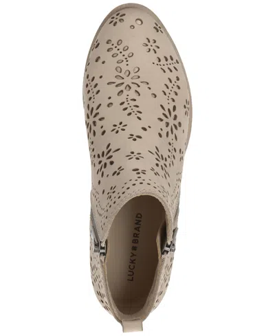 Lucky Brand Women's Basel Perforated Ankle Booties In Neutral