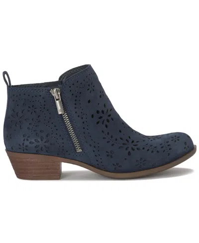 Lucky Brand Women's Basel Perforated Ankle Booties In Blue
