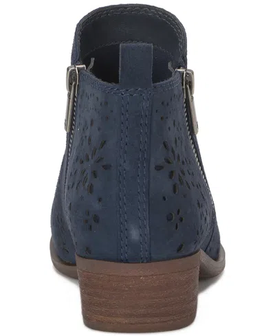 Lucky Brand Women's Basel Perforated Ankle Booties In Blue