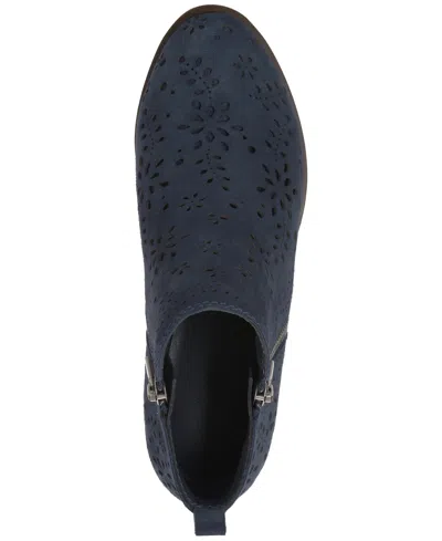 Lucky Brand Women's Basel Perforated Ankle Booties In Blue
