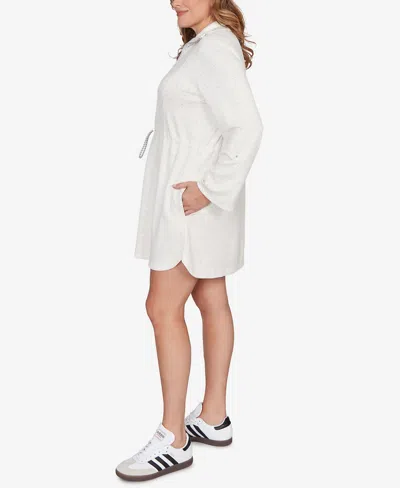 Ruby Rd. Plus Size Flecked Ultra Knit Sneaker Dress In White