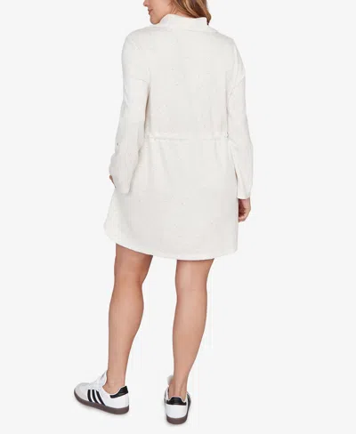 Ruby Rd. Plus Size Flecked Ultra Knit Sneaker Dress In White