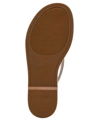 Madden Girl Women's Aaliyah Rhinestone Thong Flat Sandals In Gray