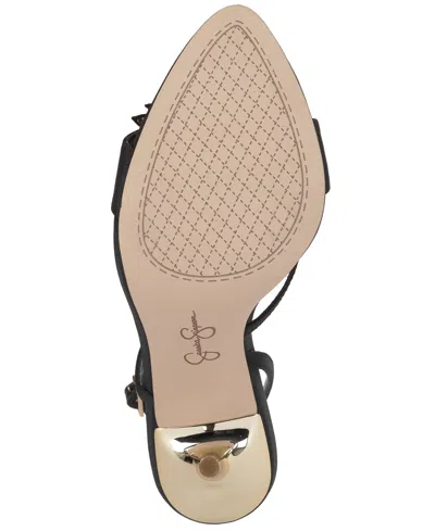 Jessica Simpson Women's Nivory Sequin Flowers Stiletto Sandals In Black