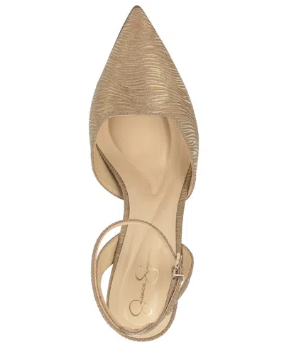 Jessica Simpson Nazela Pointed Toe Ankle Strap Pump In Neutral