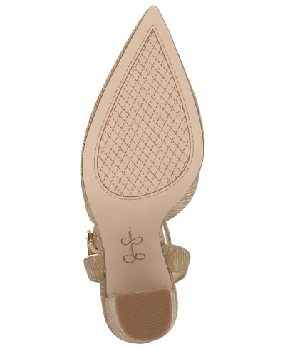 Jessica Simpson Nazela Pointed Toe Ankle Strap Pump In Neutral