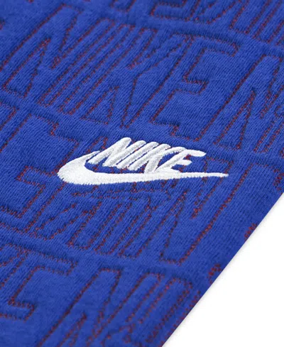 Nike Boys' 4-7 Novelty Crewneck Sweatshirt And Pants, 2-piece Set In Blue