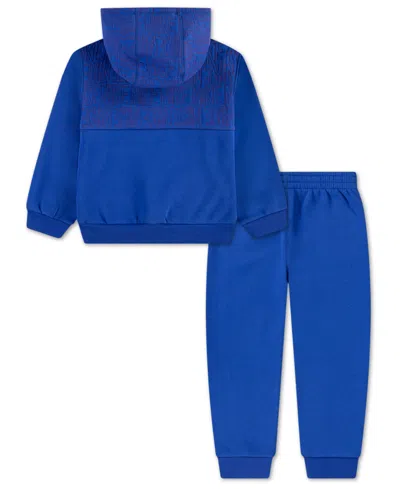 Nike Boys' 4-7 Sportswear Color-blocked Hoodie And Pants, 2-piece Set In Blue