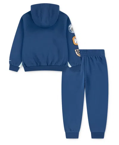 Nike Kids' Fleece Hoodie & Joggers Set In Blue