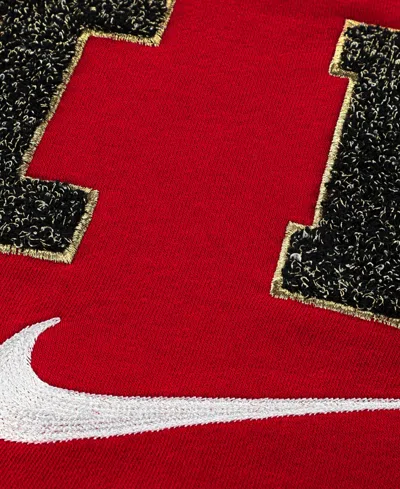 Nike Club Little Kids' Chenille Fleece Crew In Red