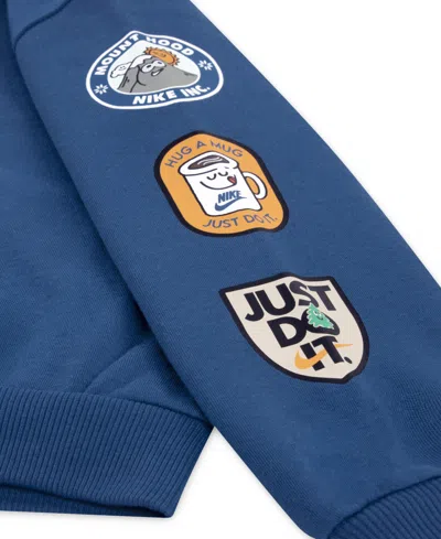 Nike Kids' Fleece Hoodie & Joggers Set In Blue