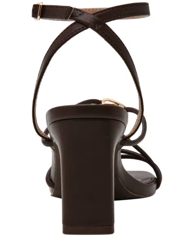 Dv Dolce Vita Women's Leeana Embellished Jewelry Strappy High Heel Dress Sandals In Brown