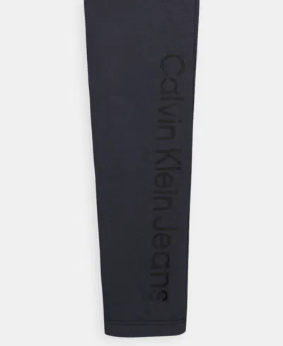 Calvin Klein Boys' 8-20 Fleece Drawstring Jogger Pants In Black