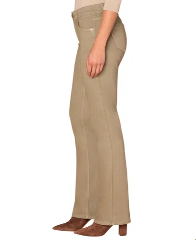 Democracy Petite Ab Solution Mid Rise Bootcut Pants In Brown