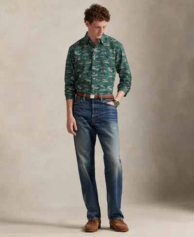 Polo Ralph Lauren Men's Classic Fit Long Sleeve Oxford Shirt In Green