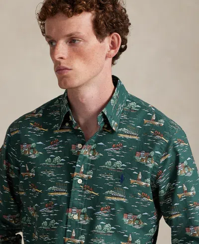 Polo Ralph Lauren Men's Classic Fit Long Sleeve Oxford Shirt In Green