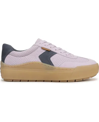 Dr. Scholl's Women's Time Off Win Lace Up Platform Sneakers In Purple