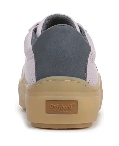 Dr. Scholl's Women's Time Off Win Lace Up Platform Sneakers In Purple