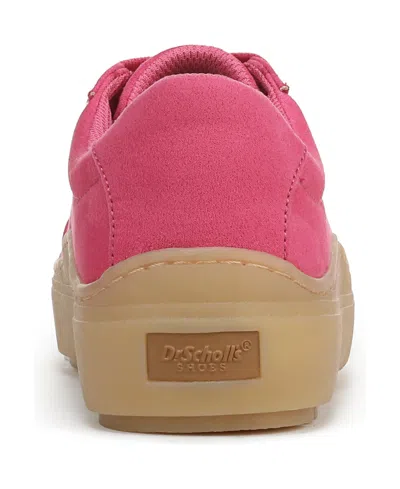 Dr. Scholl's Women's Time Off Win Lace Up Platform Sneakers In Pink