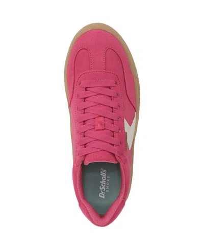 Dr. Scholl's Women's Time Off Win Lace Up Platform Sneakers In Pink