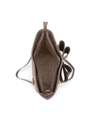 Like Dreams Everyday Rebel Bow X-large Tote Bag In Brown
