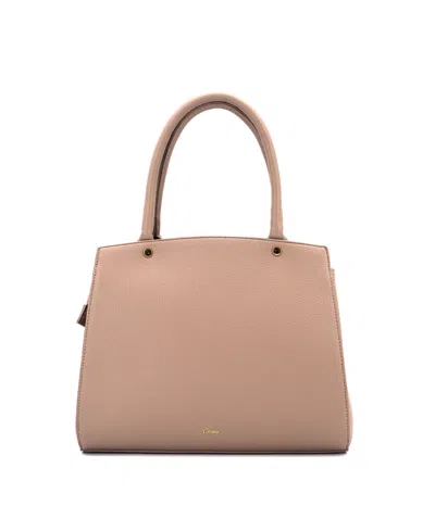 Like Dreams Royal Cross-elegance Bow Medium Satchel Bag In Brown