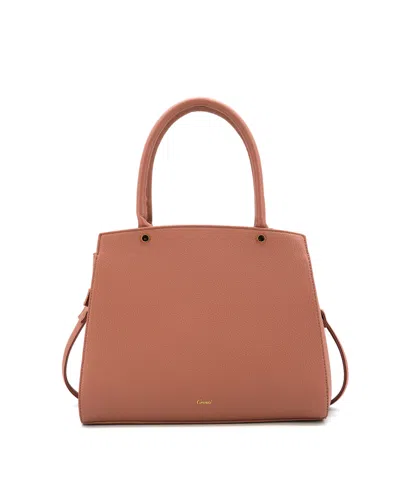 Like Dreams Royal Cross-elegance Bow Medium Satchel Bag In Brown