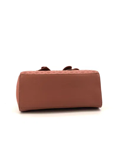 Like Dreams Royal Cross-elegance Bow Medium Satchel Bag In Brown