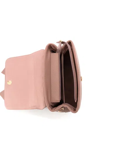 Like Dreams Noble Cross-bow Embossed Small Satchel Bag In Brown