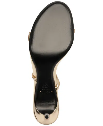 Schutz Women Azure Mid Stiletto Heel Dress Sandals In Silver