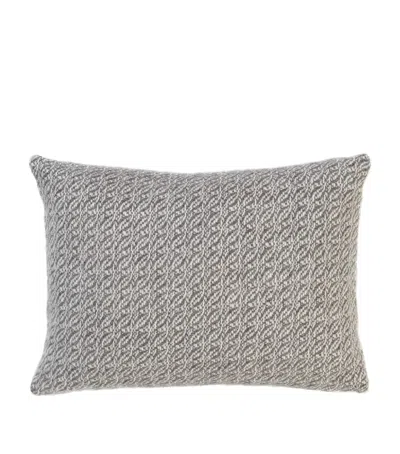 Araminta Campbell Alpaca-blend Fern Cushion In Gray