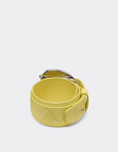 Ferrari Leather Bracelet With Buckle In Yellow