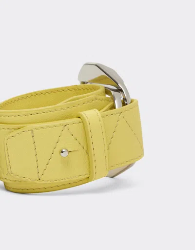 Ferrari Leather Bracelet With Buckle In Yellow