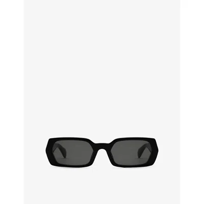 Retro Super Future Womens Black L'altro Rectangular-frame Acetate Sunglasses In Black