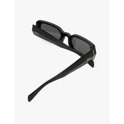 Retro Super Future Womens Black L'altro Rectangular-frame Acetate Sunglasses In Black