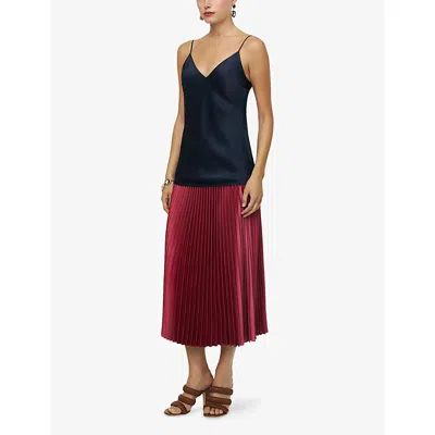 Joseph Womens Indigo Clea Silk-satin Camisole Top In Blue