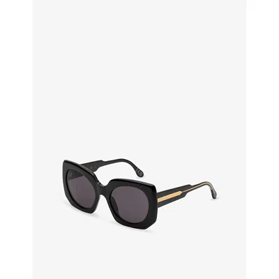 Retro Super Future Womens Black Marni Jellyfish Lake Oversized-frame Acetate Sunglasses In Black
