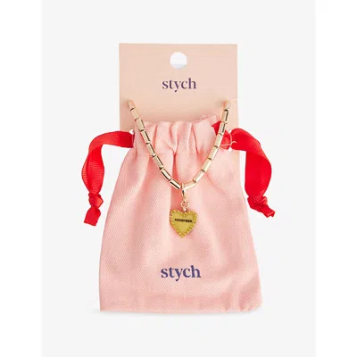 Stych Accessories Multi Lght November Birthstone And Month Zinc And Acrylic Charm Necklac In Gold