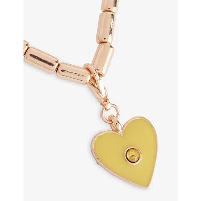 Stych Accessories Multi Lght November Birthstone And Month Zinc And Acrylic Charm Necklac In Gold