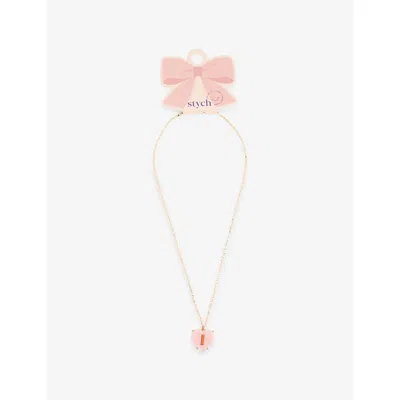 Stych Accessories Multi Lght Sweetie Heart Initial Metal And Acrylic Necklac