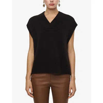 Joseph Womens Cocoa Mena Pure Cashmere Knitted Vest Xxs In Green