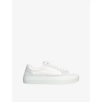 Numeris Mens Grey/light Athena Skate Leather Trainers Eur 40 / 6 Uk In White