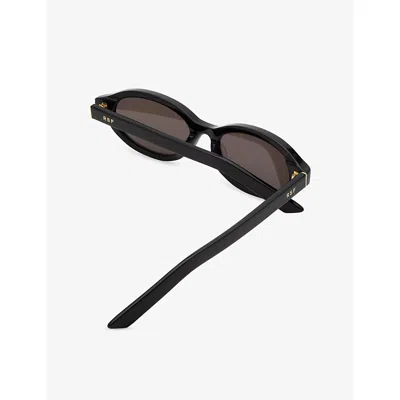 Retro Super Future Womens Black Parola Oval-frame Acetate Sunglasses In Black