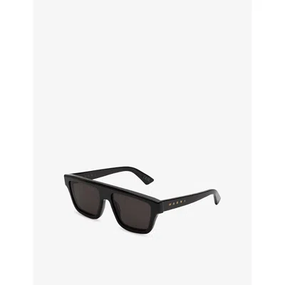 Retro Super Future Womens Black Marni Nistakari Square-frame Acetate Sunglasses In Black