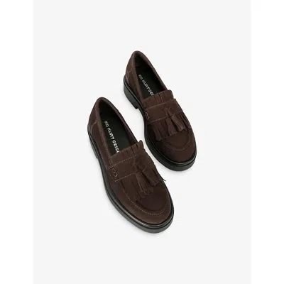 Kg Kurt Geiger Womens Brown Mylo Suede Loafers Eur 39 / 6 Uk In Brown
