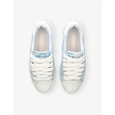 Numeris Mens Pale Blue Eclipse Woven Trainers Eur 44 / 10 Uk In Blue