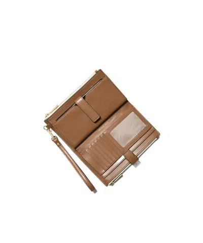 Michael Michael Kors Signature Print Wristlet Wallet In Neutral
