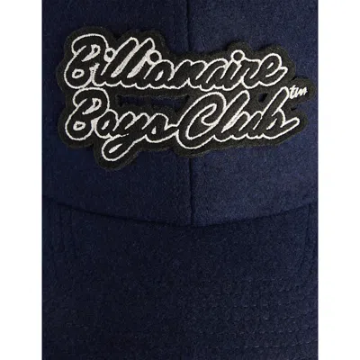 Billionaire Boys Club Mens Navy Script-logo Wool-blend Baseball Cap In Blue