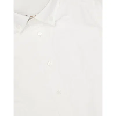 Burberry White Patch-pocket Regular-fit Cotton Shirt 4-1 In White