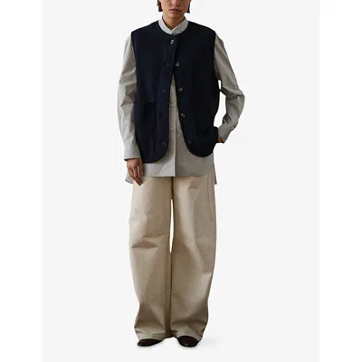 Soeur Womens Marron Chine Chicago Round-neck Sleeveless  Wool Jacket In Black